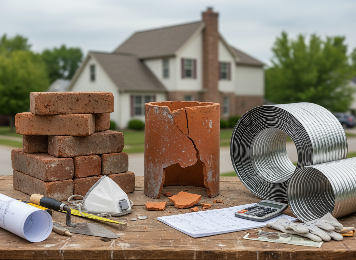 Cost Factors for Chimney Flue Repair in Montgomery Ohio