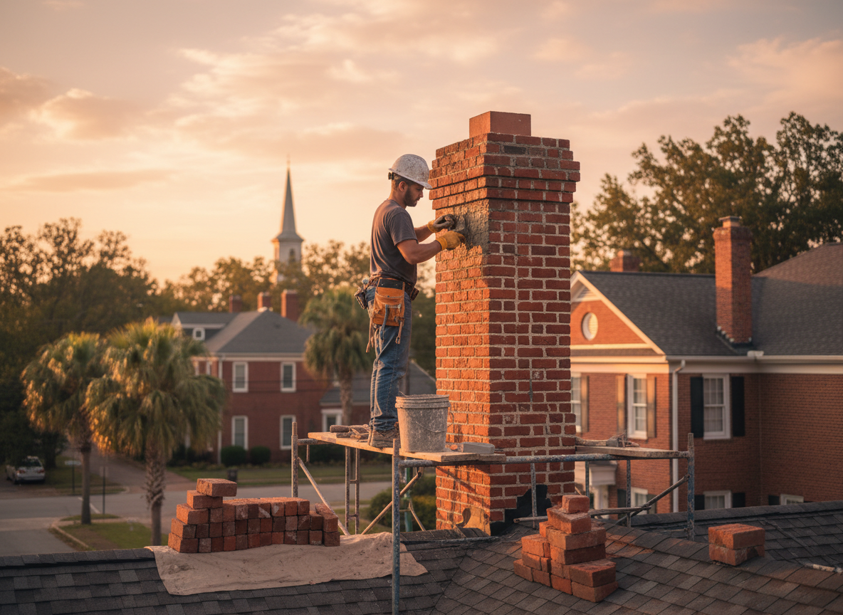 chimney masonry repair in Montgomery