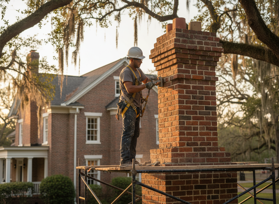 chimney tuckpointing in Montgomery