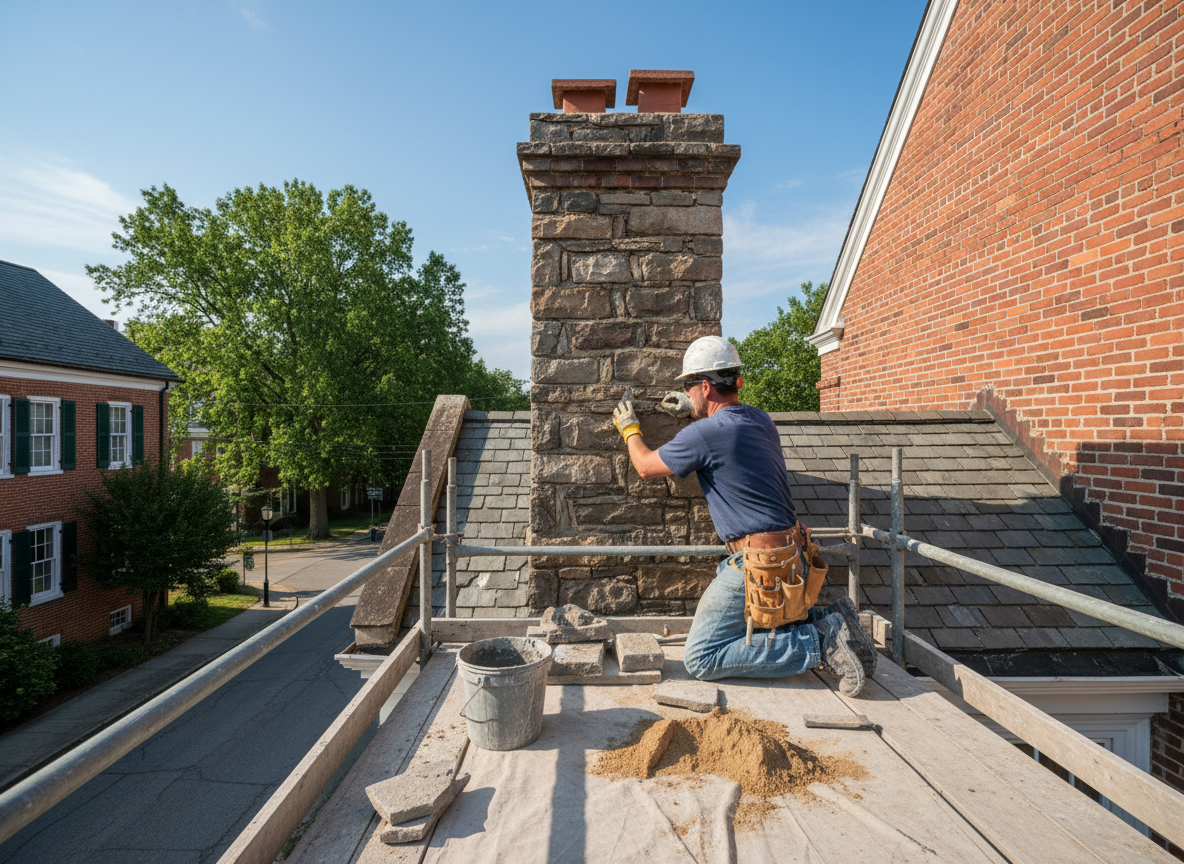 stone chimney repair in Montgomery